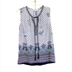 Daniel Rainn Tassels Sleeveless Blouse